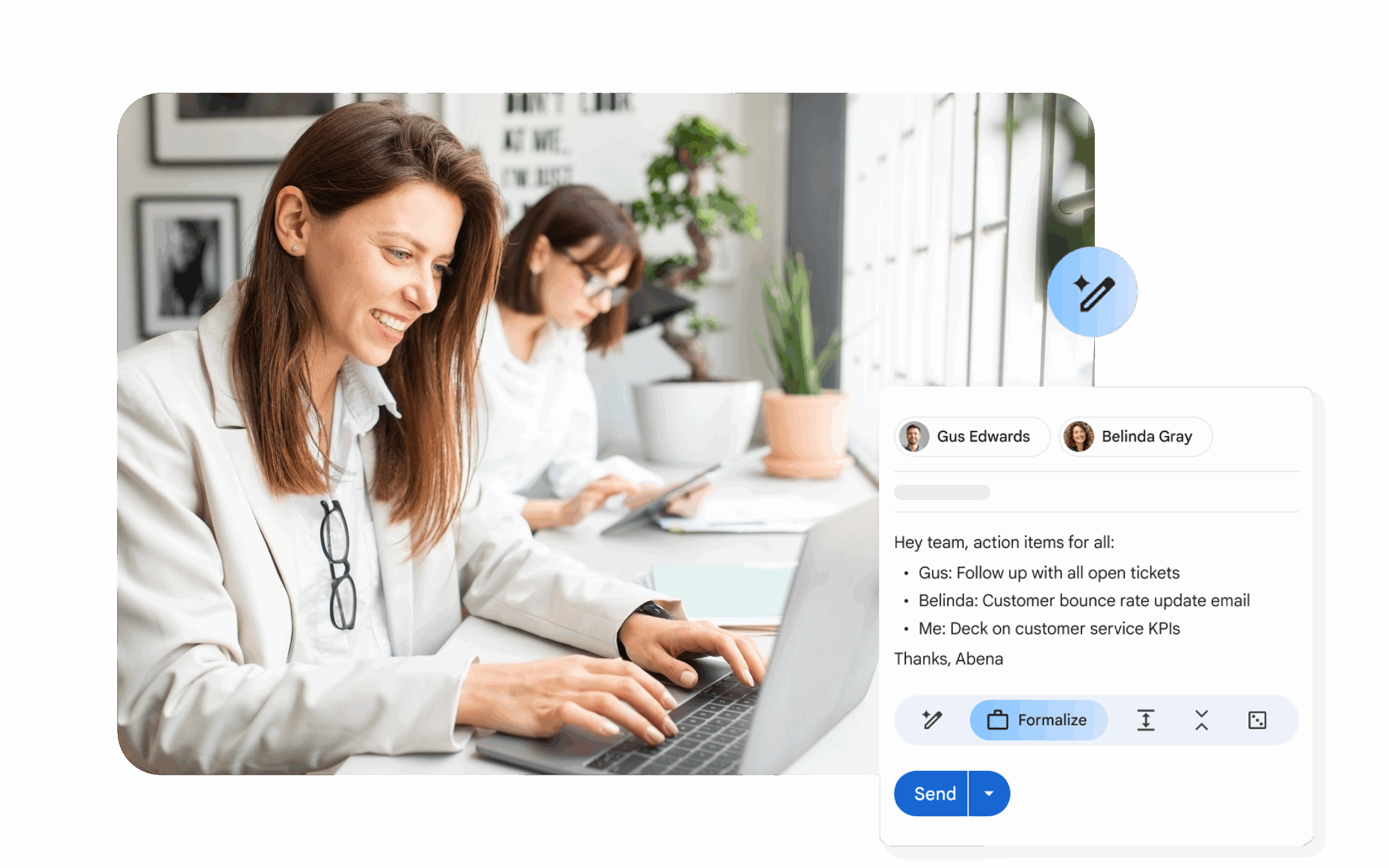marketing sales professional using gemini to write an email