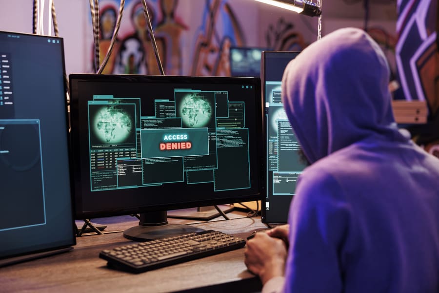 IT support ensuring network security and data protection in manufacturing.